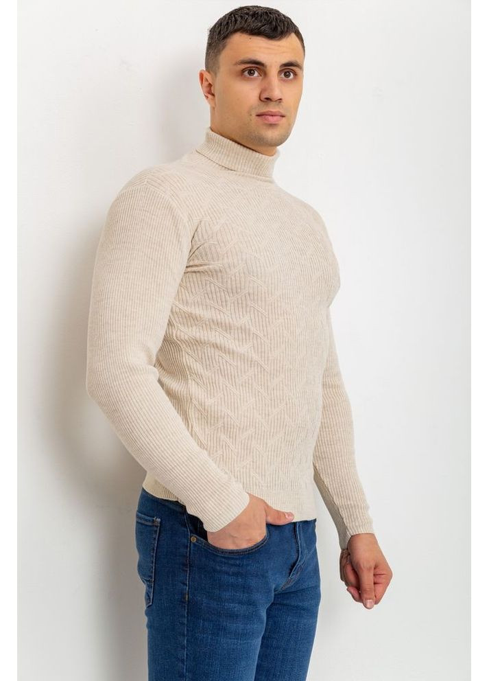 Світло-бежевий демісезонний светр-гольф чоловічий,, 161r892 Ager