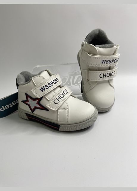 Белые осенние ботинки для мальчиков Weestep