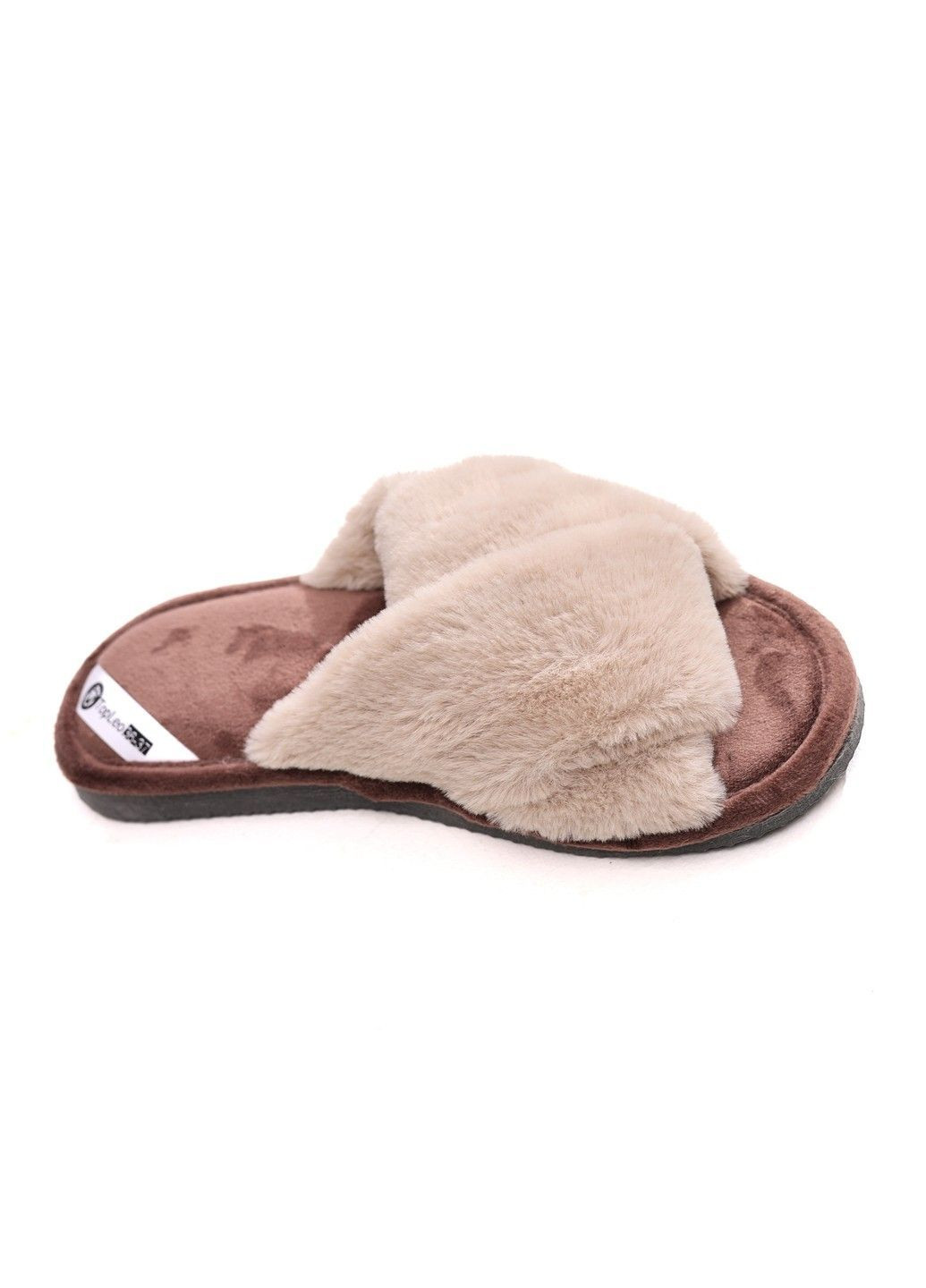 Коричневые тапочки женские Topleo