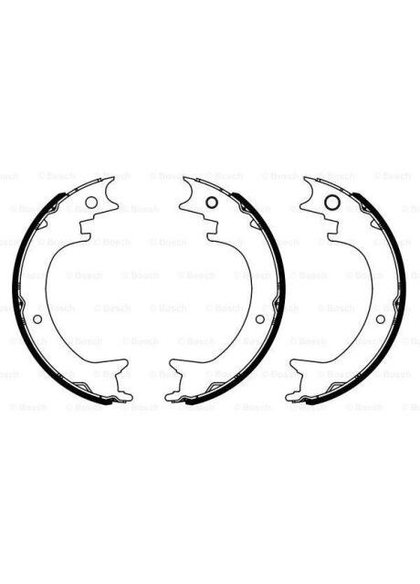 Барабанные колодки стоянки. Bosch (362145374)