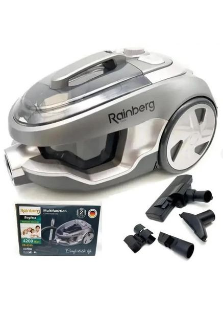 Бытовой пылесос RB-659 S мультициклонного типа с контейнером 4л, 4200Вт Rainberg (370021550)