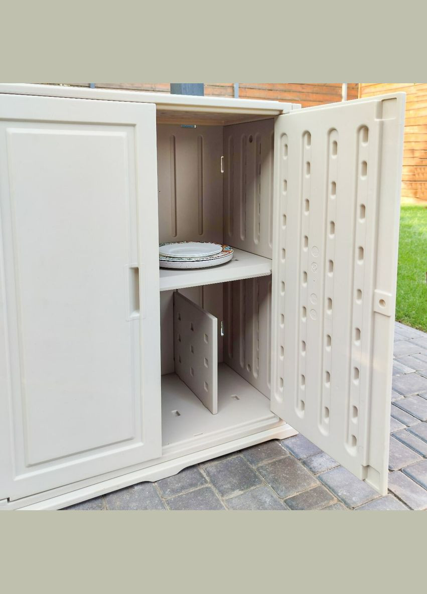 Пластиковая тумба с полкой 82*41*93см SW00001543 Серый Sticker Wall (297915344)