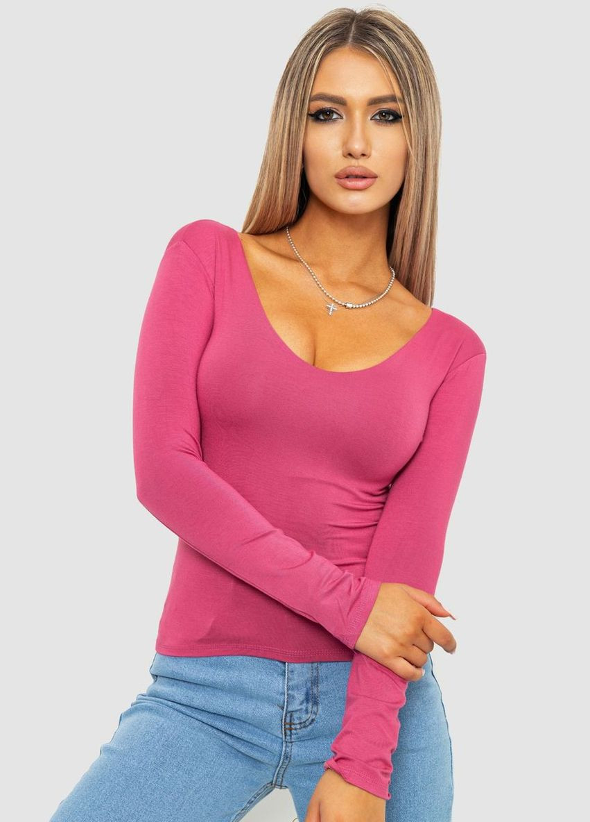 Тонкий женский лонгслив, цвет светло-бежевый, Ager (296568657)