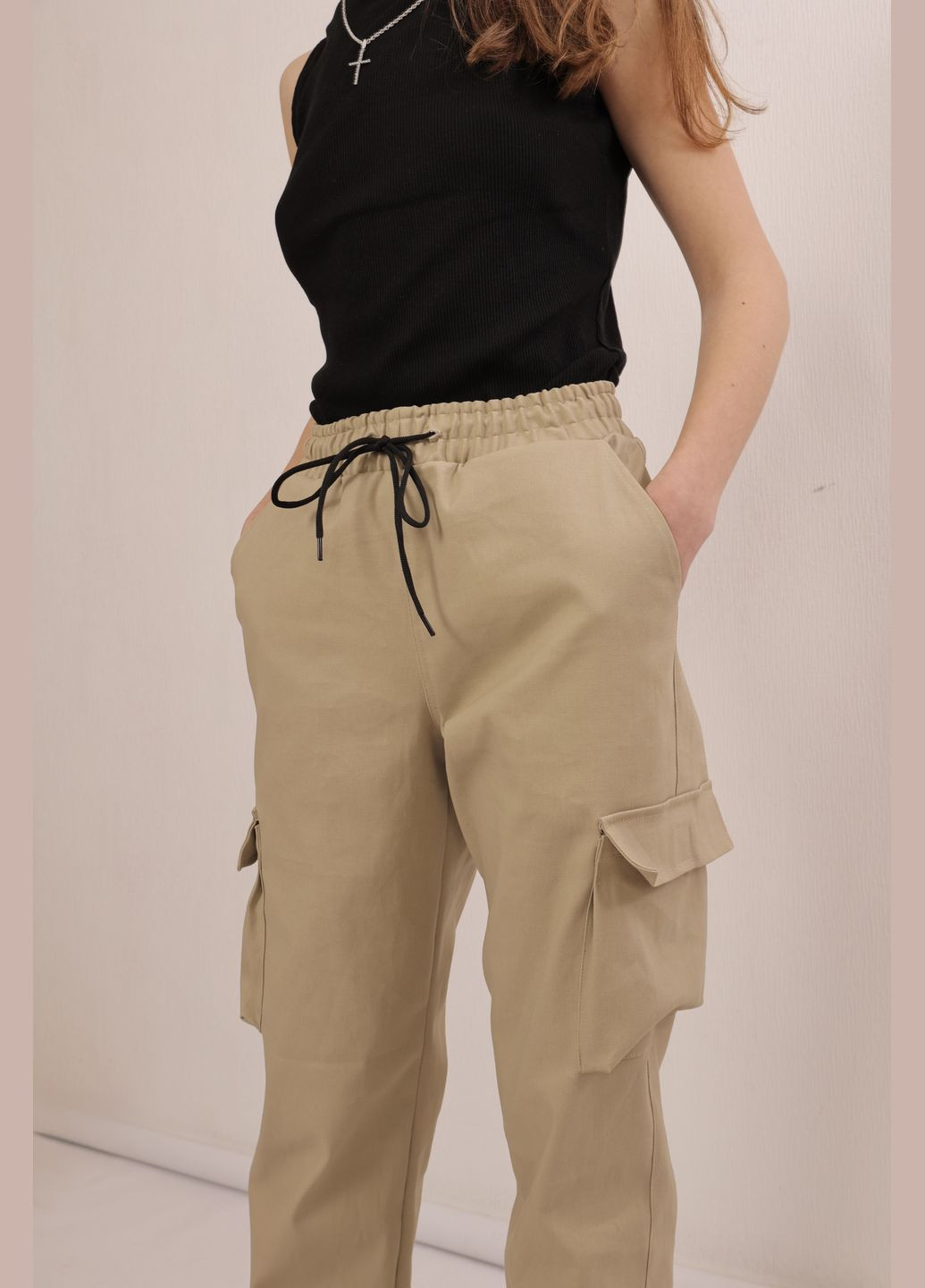 Штани дитячі на дівчинку весняно-літні Polin Line джогери (324271088)