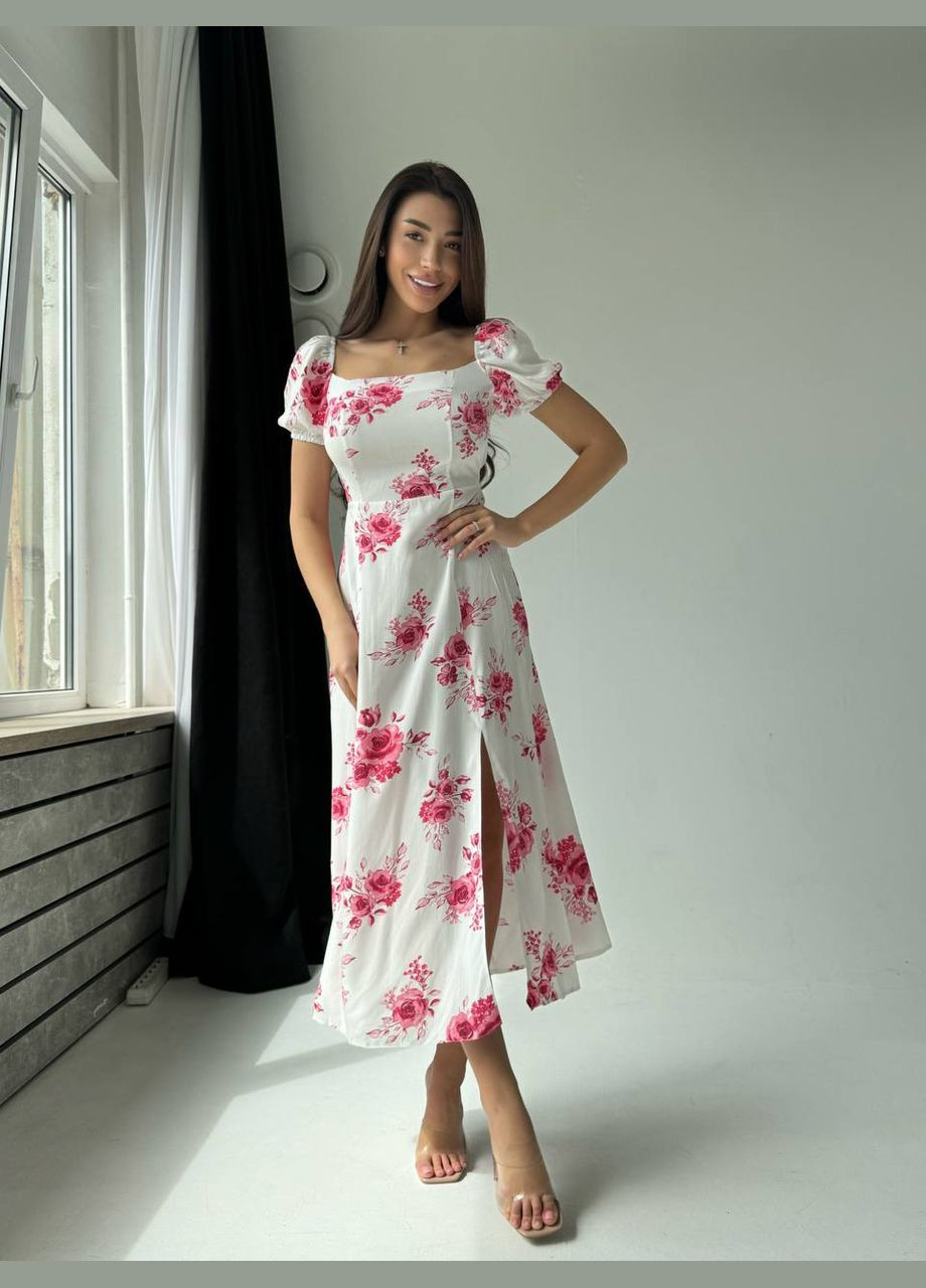 Розовое женское платье штапель No Brand