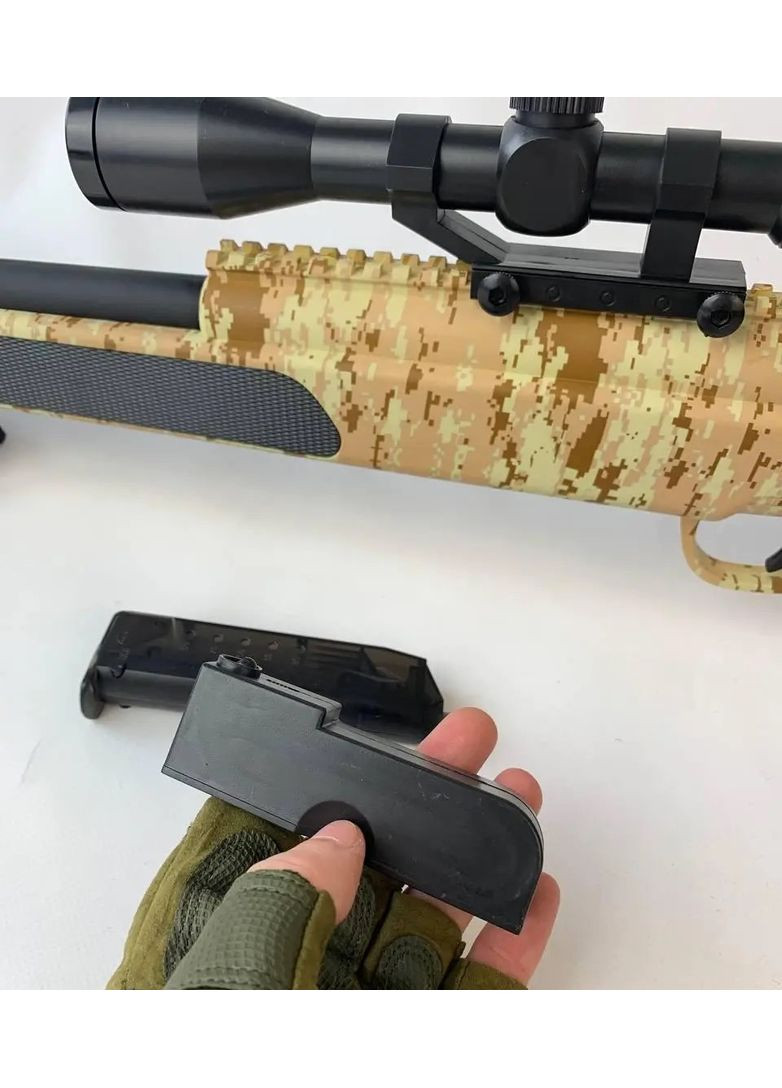Страйкбольная Снайперская пневматическая винтовка ZM51С с пульками и прицелом CYMA (370776276)
