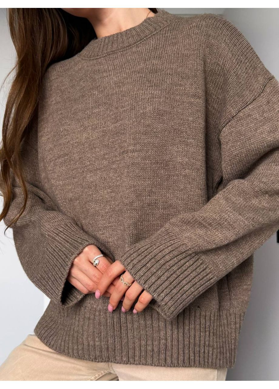 Светло-коричневый демисезонный женский свитер No Brand