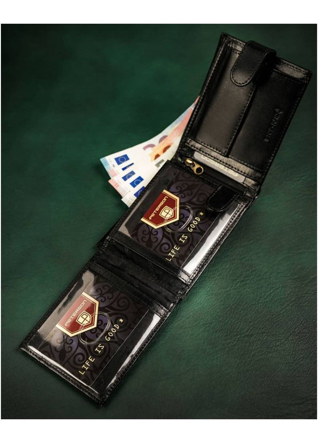 Кожаный кошелек с отделом для карты Peterson (290704314)