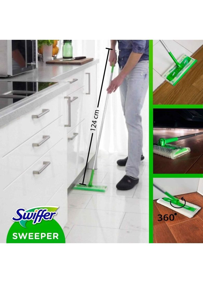 Швабра та змінні серветки 8 сухих, 3 вологі Swiffer (362732714)