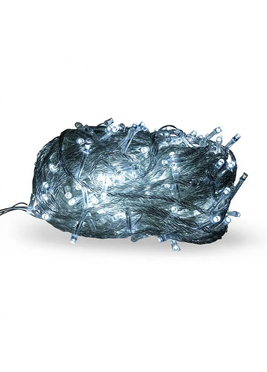 Новогодняя гирлянда комнатная нить 22 м 220 LED комнатная гирлянда белый провод Белый свет W220LED22MWW Garlando (374323706)