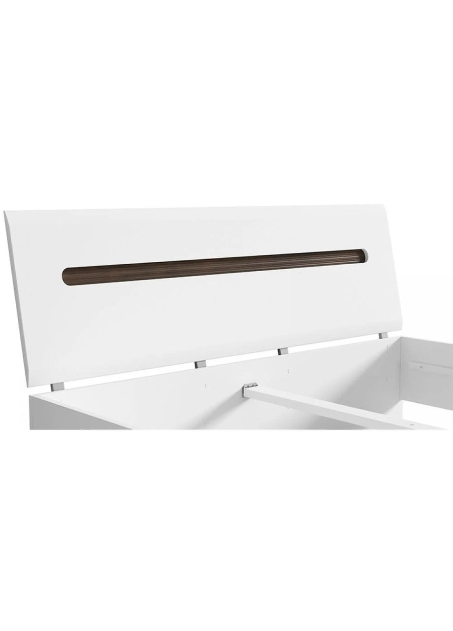 Кровать двуспальная (без основания под матрас) ВМК (БРВ) Ацтека LOZ/180 180x200 см Белый + Белый глянец (GRB1532) БРВ-Україна (315496335)