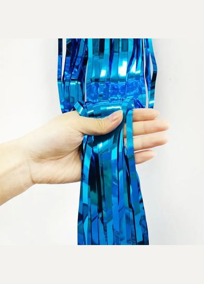 Дождик для фотозоны украшение 245 см на 92 см синий Jannet Дощик (316580368)