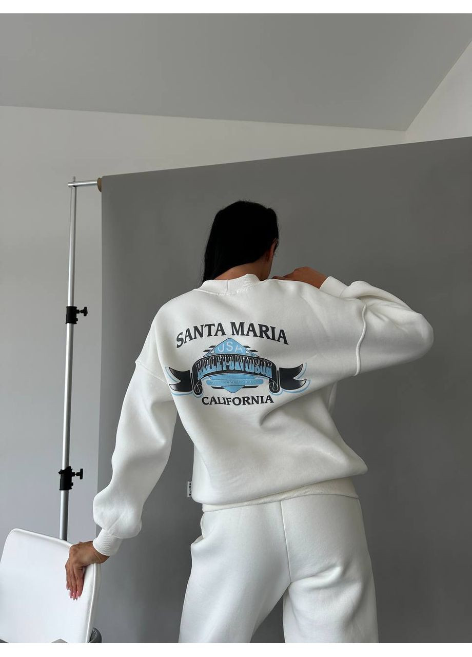 Молочный свитшот женский — замер в описании DK/DL Мода без кордонів рисунок без декора (366527051)