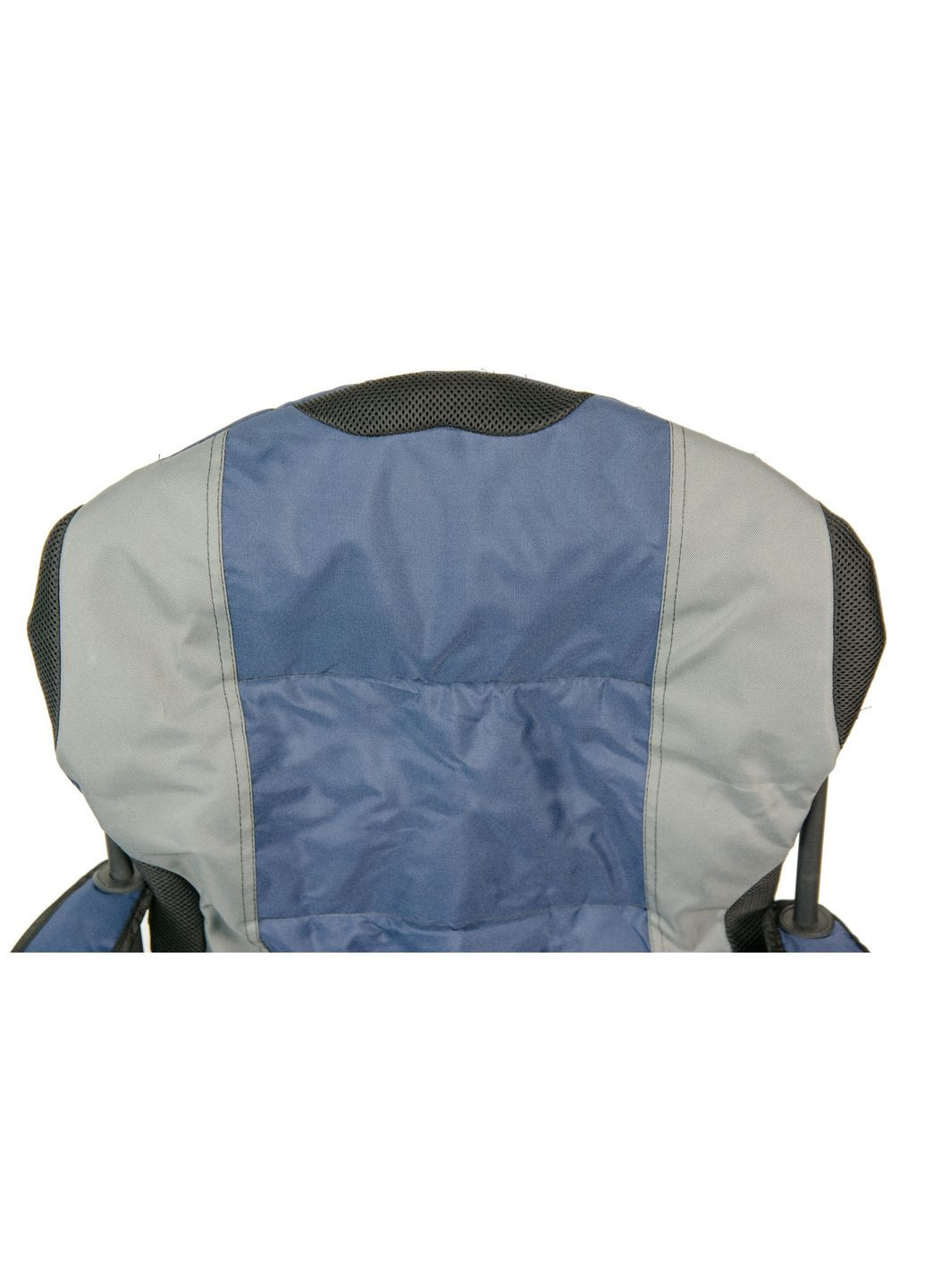 Крісло портативне NeRest Турист сірий з синім стілець для кемпінгу з підлокітниками та спинкою ProDobro (367265457)