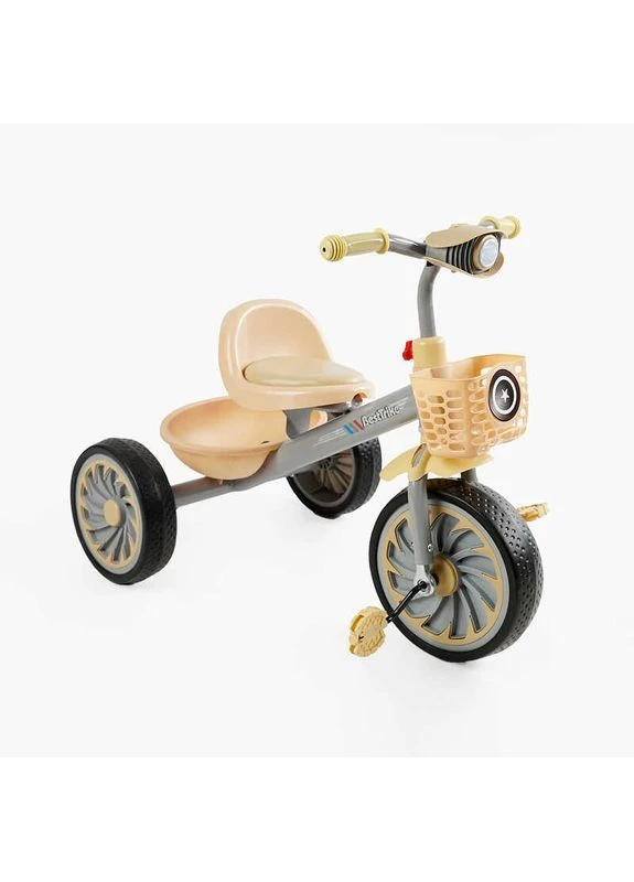 Дитячий триколісний велосипед BS 761 українське озвучення 2 кошики. Grey and Beige (168735) Best Trike (378660136)
