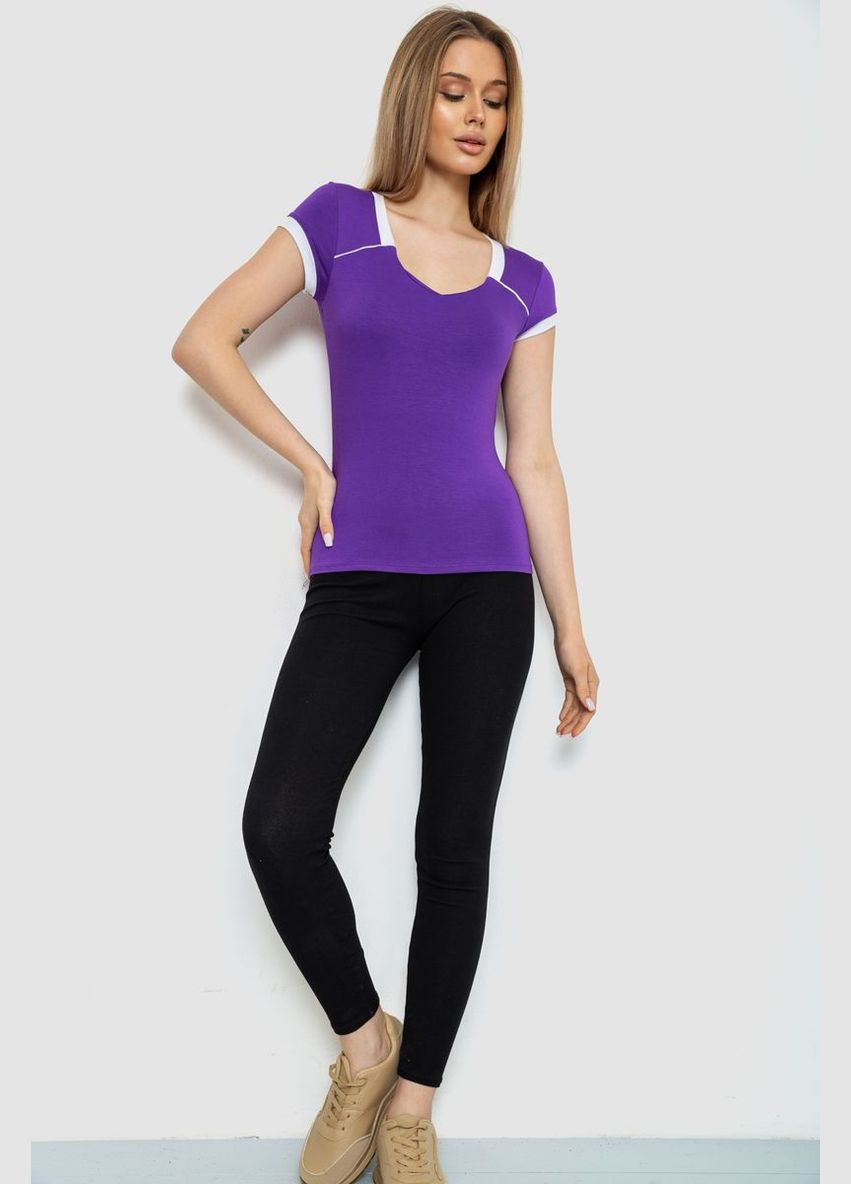 Фіолетова демісезон футболка-топ жіноча, колір фіолетовий, Ager