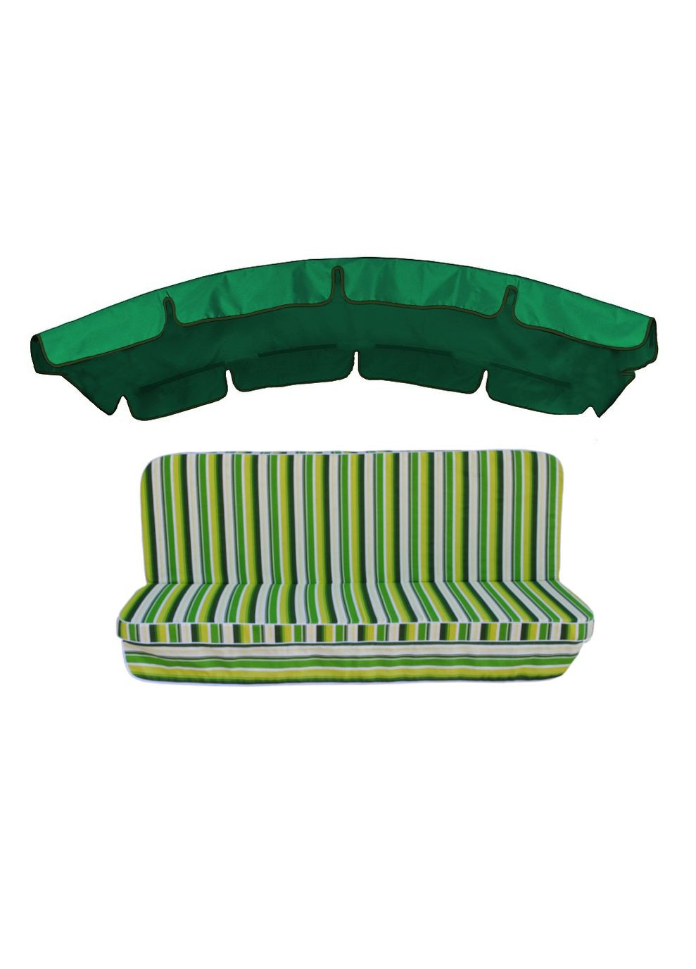 Комплект подушок для гойдалки Verrano 180x110x6 зелений тент 120x210 eGarden (279784293)