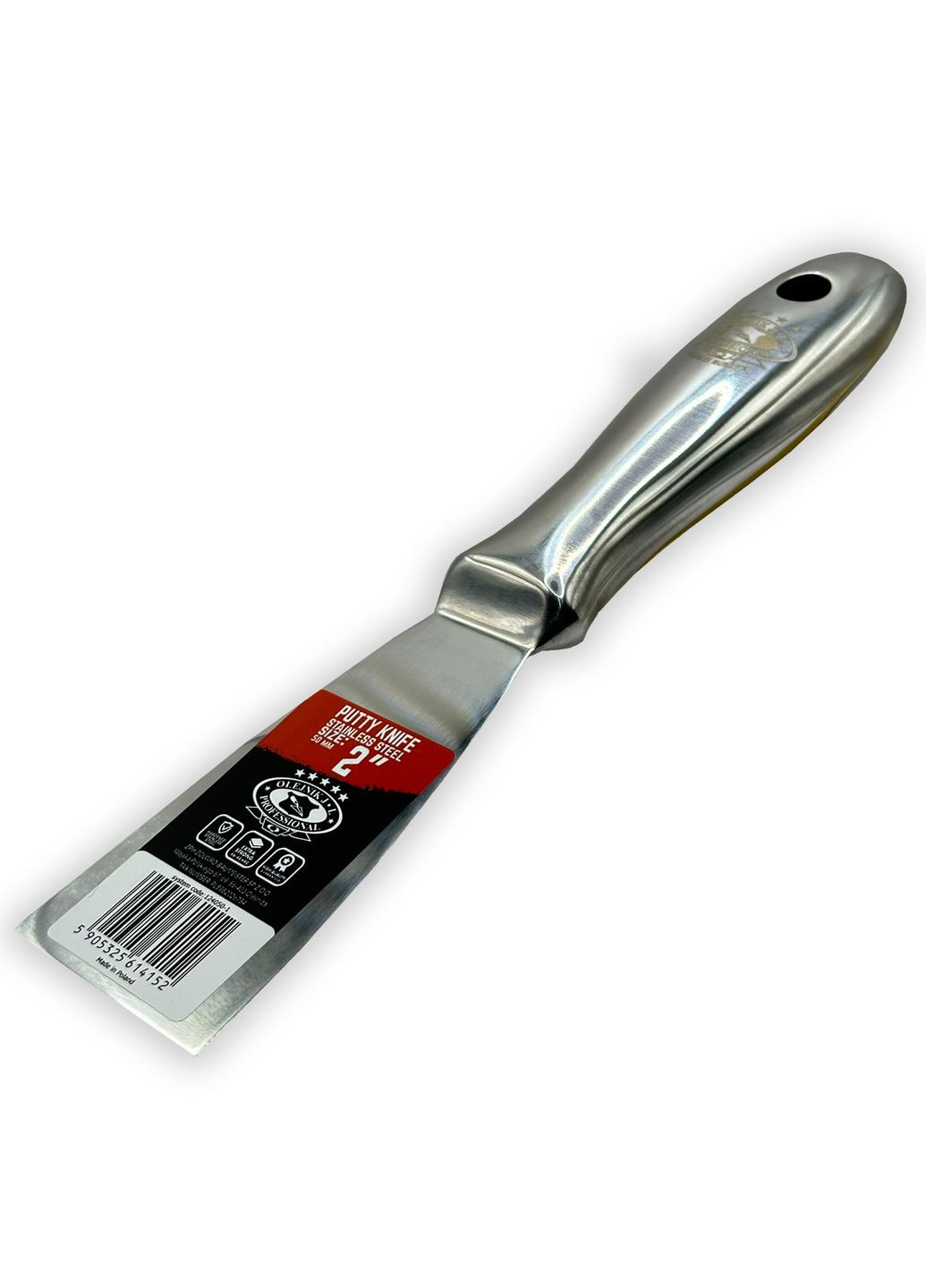 Шпатель однокомпонентний 50 мм з нержавіючої сталі із ергономічною формою Olejnik (339669052)