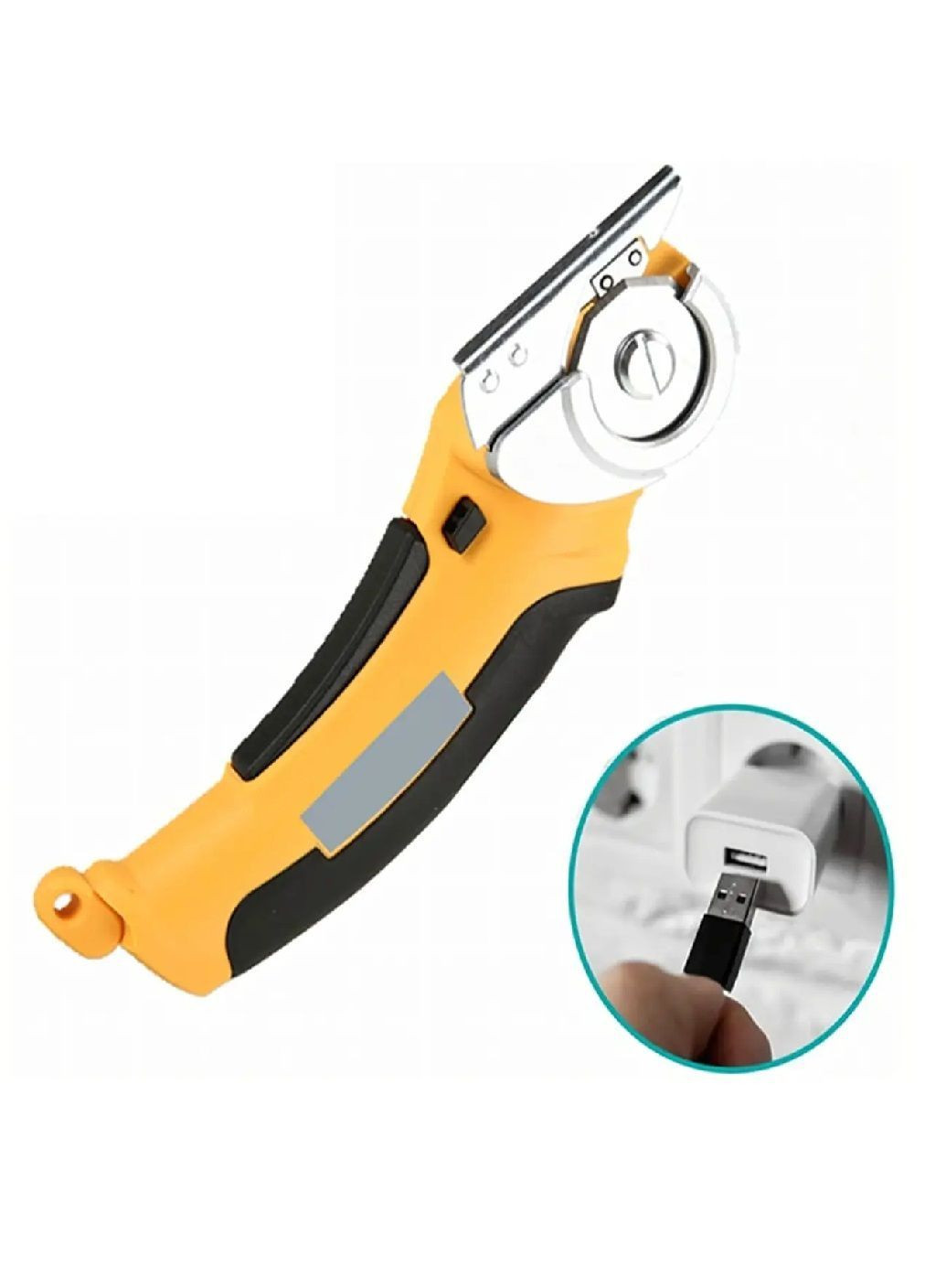 Різак ножиці акумуляторний дисковий бездротовий електричний для картону розкрою тканини до 6 мм 4 В 23×5 см (482160-Prob) Unbranded (371174371)