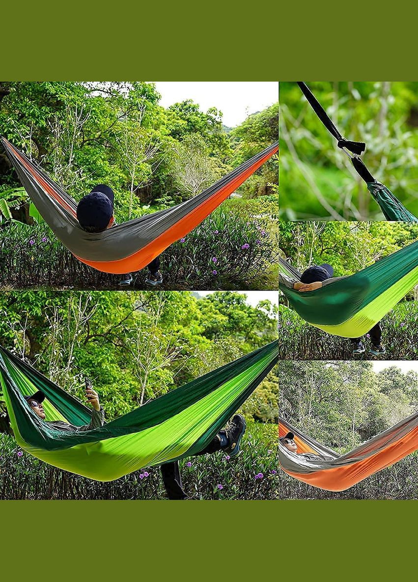 Нейлоновый гамак TOURING Оранжевый с черным XL 270х140 WCG (346532305)