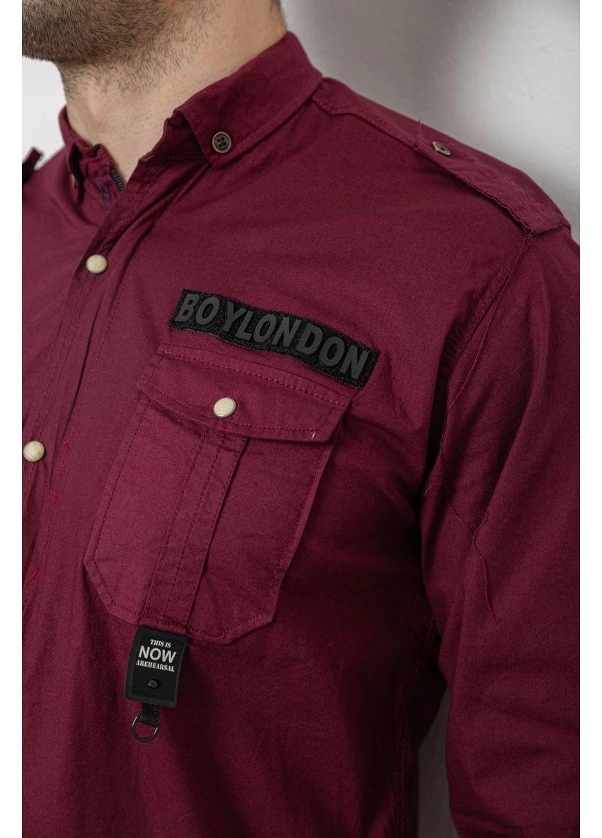 Сорочка чоловіча однотонна з принтом,, 186R02 No Brand (373659063)