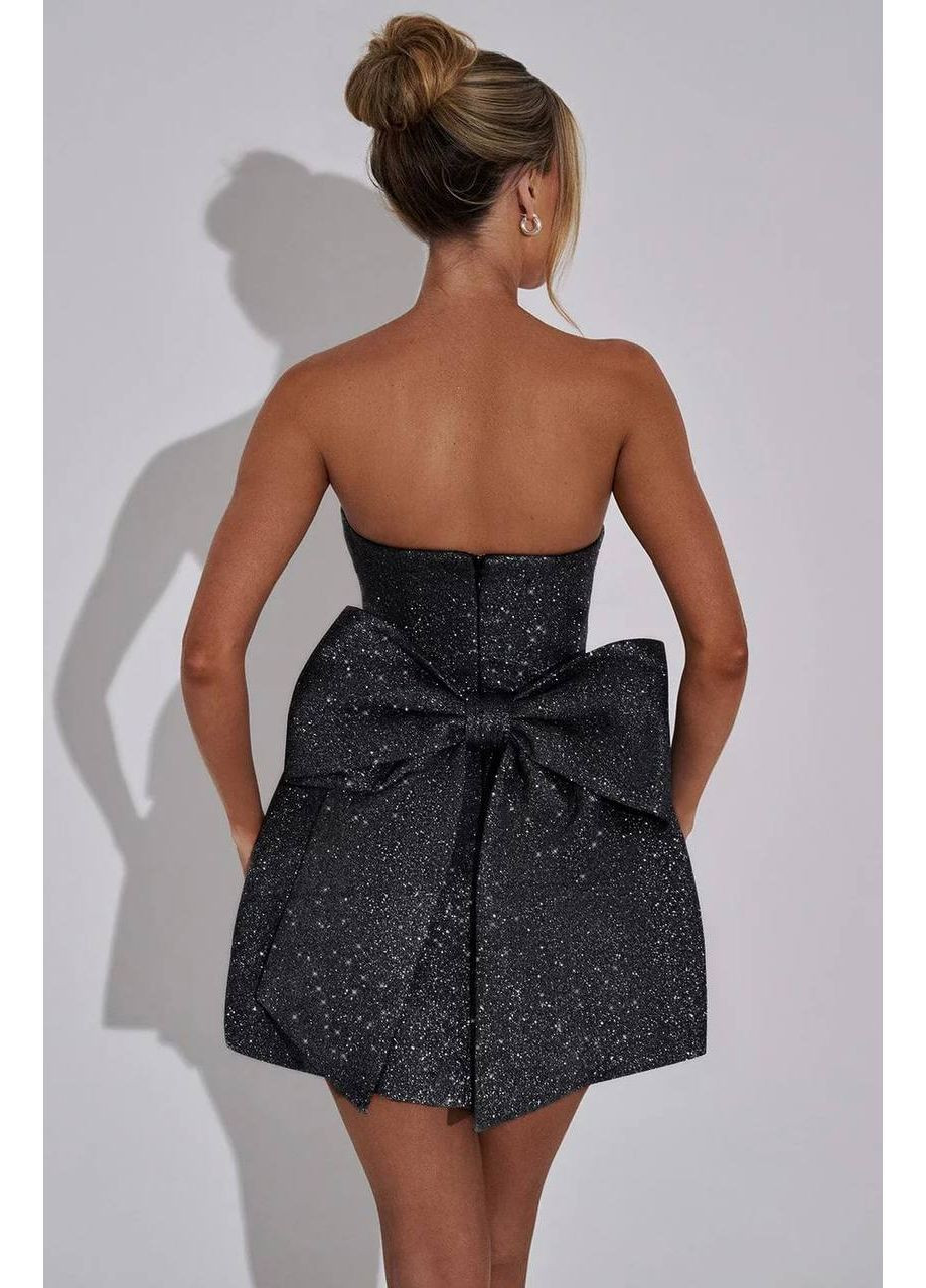 Чорна святковий, кежуал, коктейльна, вечірня жіноча сукня з відкритими плечима Asi.Store.ua