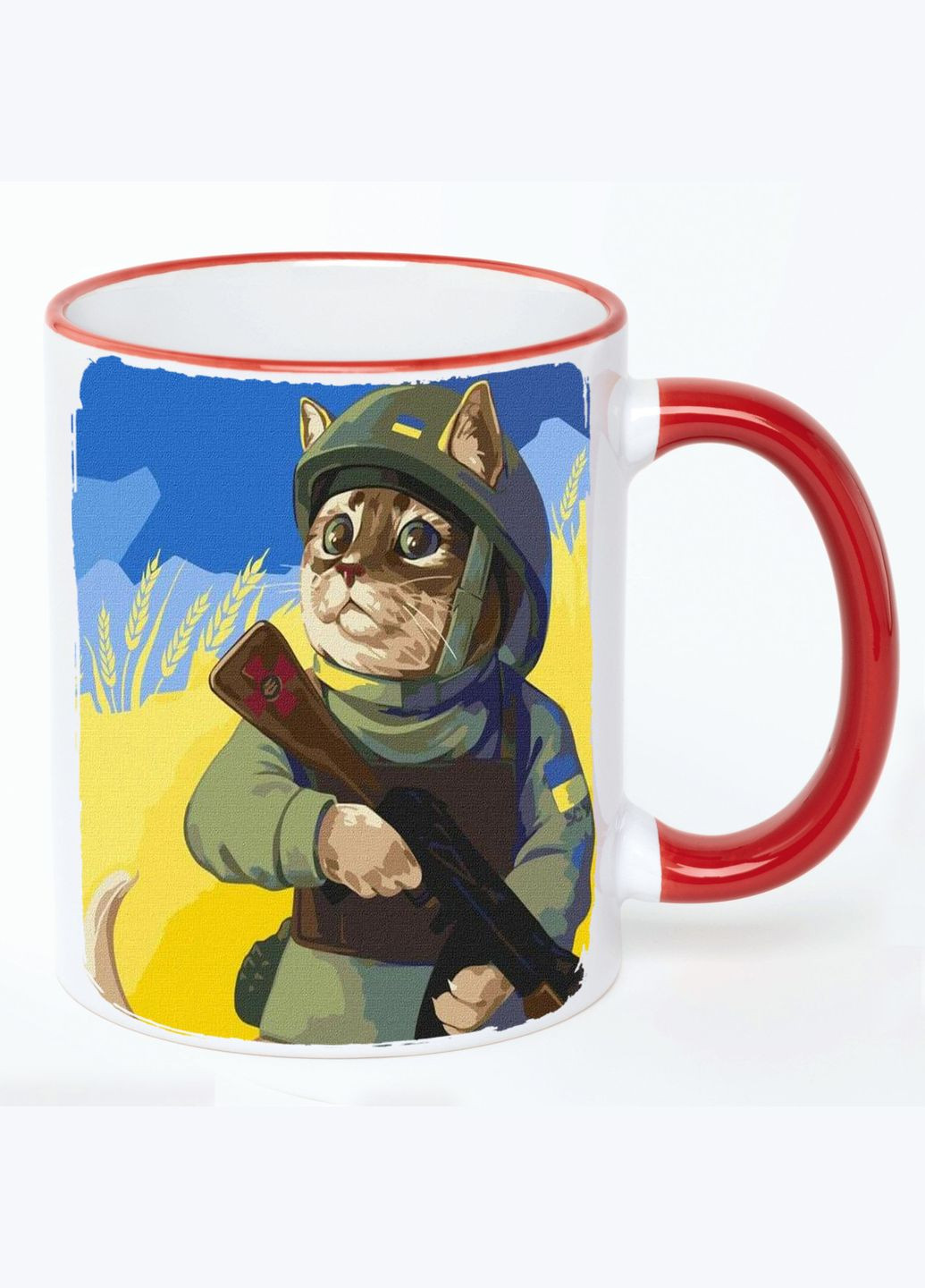 Чашка Патріотична (кухоль, кухоль) #037 Біла з Червоною ручкою 330 мл No Brand (322714987)