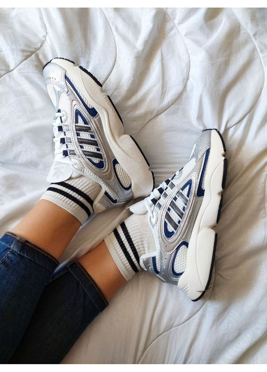 Кроссовки Аdidas Ozmillen White Silver Black IF4015 Адидас No Brand серо-синие демисезоны (366337506)