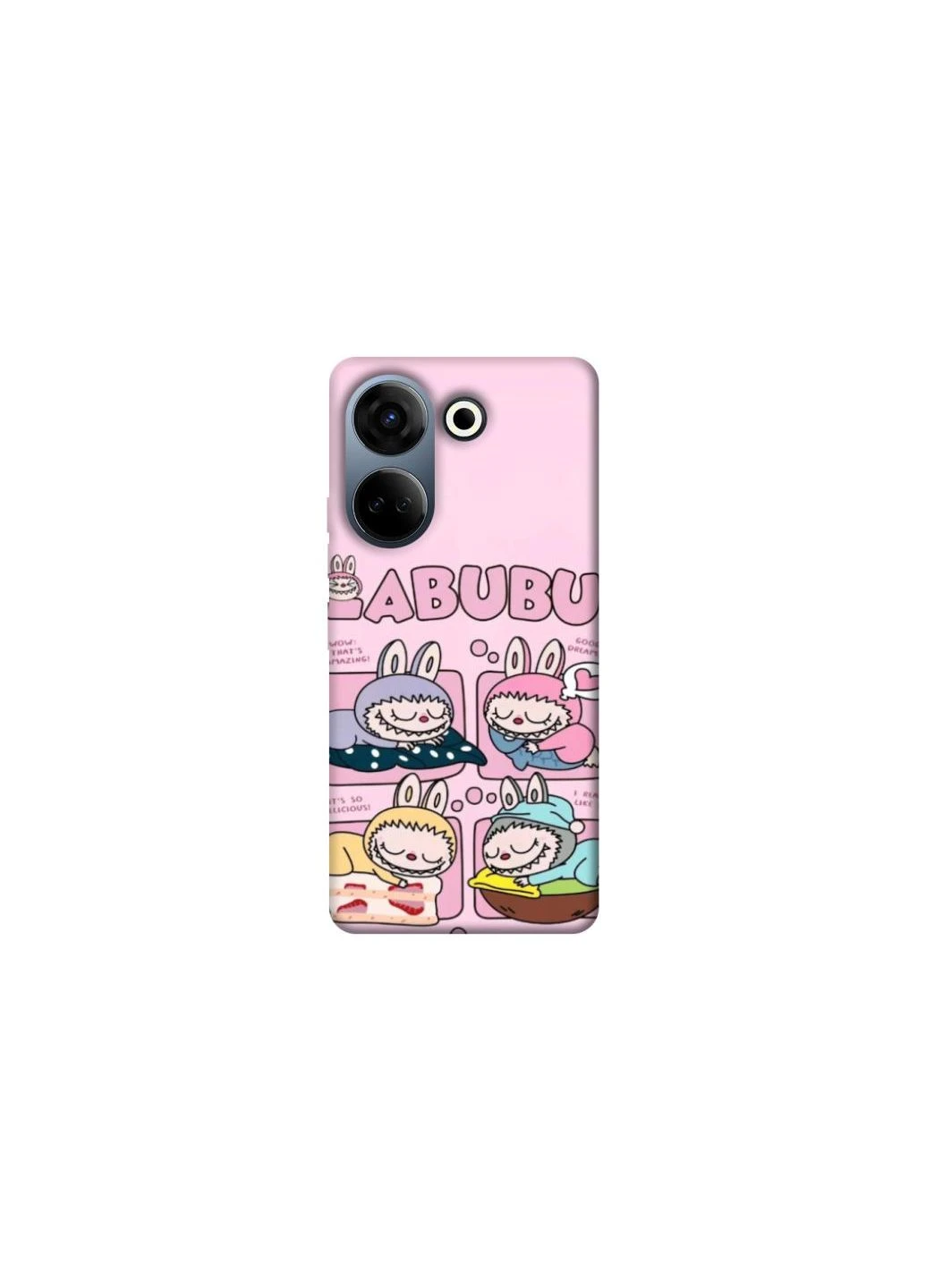 Чехол на TECNO Camon 20 Pro (CK7n) Labubu Dreams Collage Frontalka (352206234)