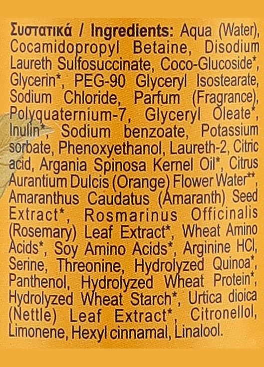 Шампунь для волос "Coloured & Damaged" Organic Orange & Amarant Shampoo Hair Pure Care 300ml (1304809-197001) Velvet Love for Nature (368883339)