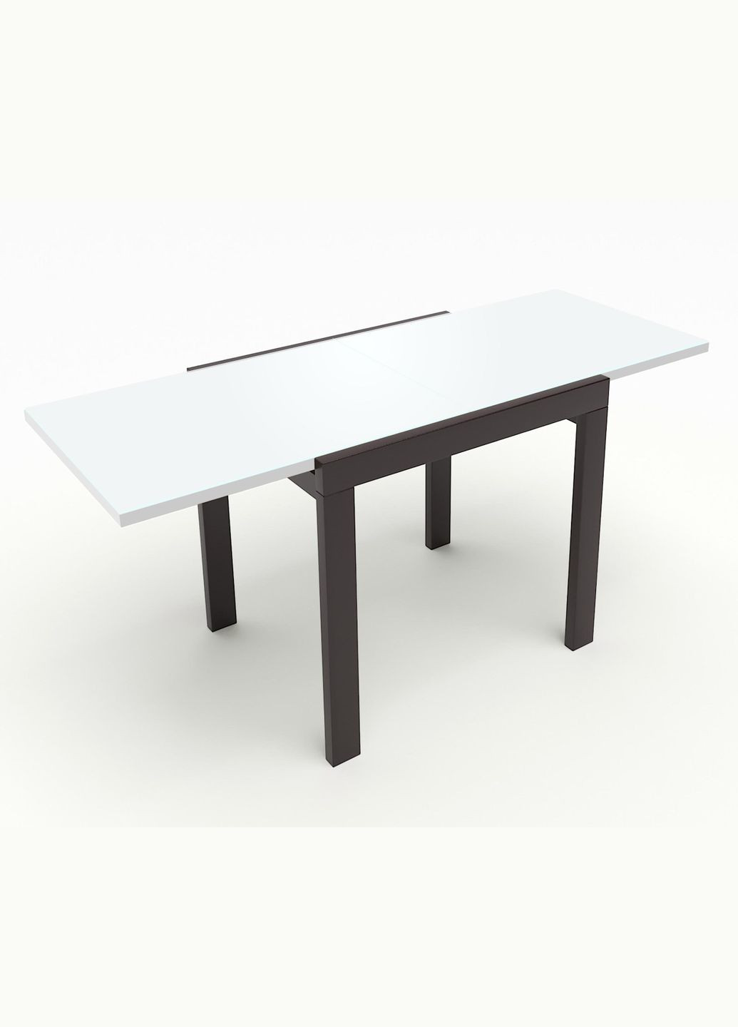 Стол обеденный раскладной Слайдер 815 Венге/Стекло белое (10000130) Fusion Furniture (341525506)