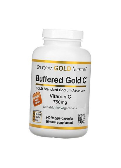 Буферизованный Витамин С, Buffered Vitamin C 750, 60вегкапс (36427026) California Gold Nutrition (293257274)