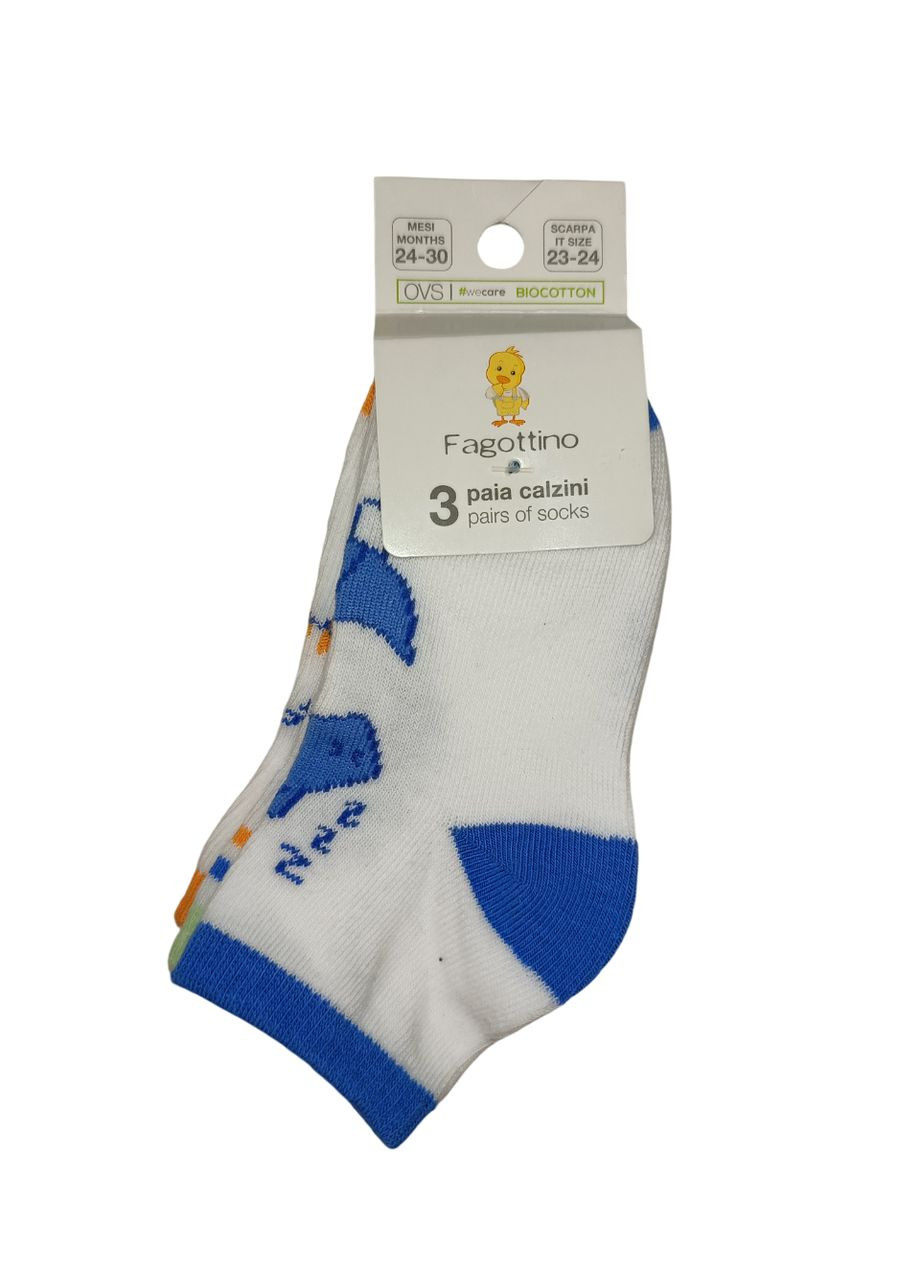 Комбіновані набір дитячих шкарпеток для хлопчика (3 пари) OVS малюнки всесезон (322514116)