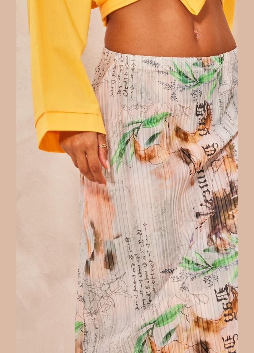 Бежевая юбка PrettyLittleThing