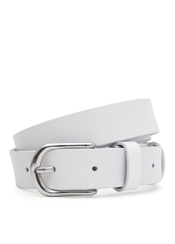 Жіночий ремінь шкіряний 110v1genw76 Білий Borsa Leather (302972656)