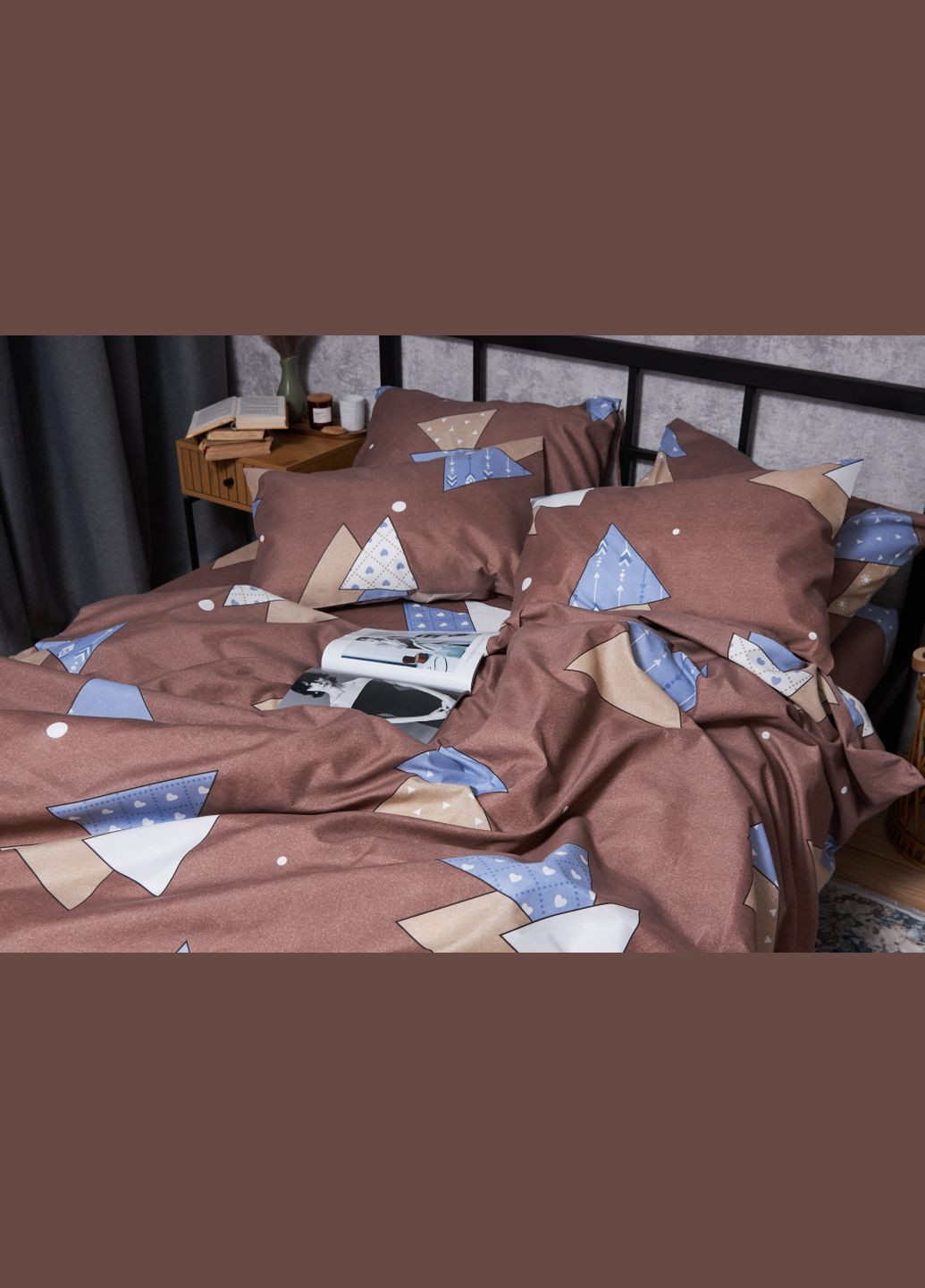 Комплект постільної білизни Микросатин Premium «» Полуторний 143х210 наволочки 2х40х60 (MS-820005055) Moon&Star Amber Dream (293147858)