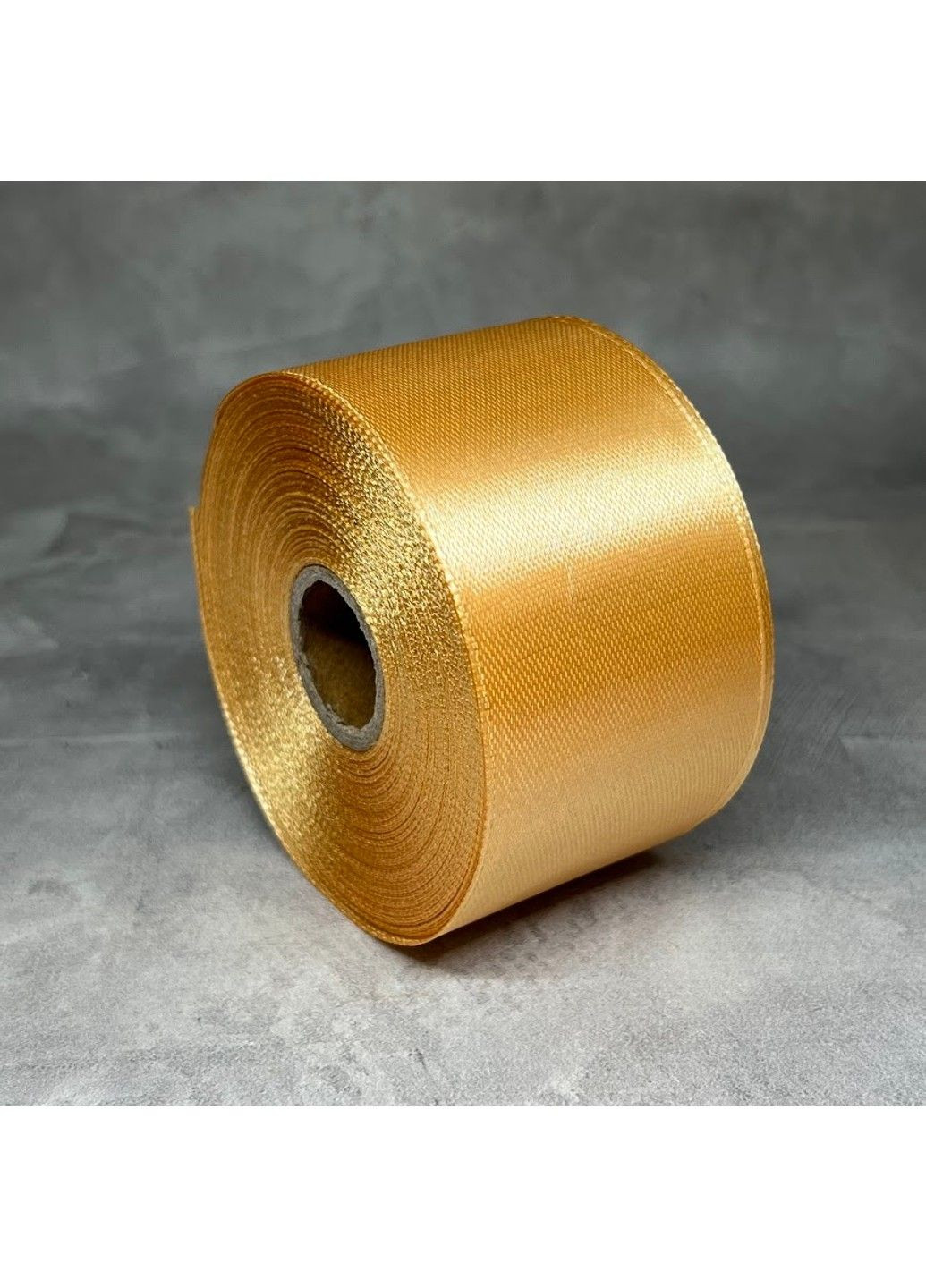 Атласная лента 4 см, цвет кремовый, арт 018026, 1 рулон (23 м) No Brand (325878554)