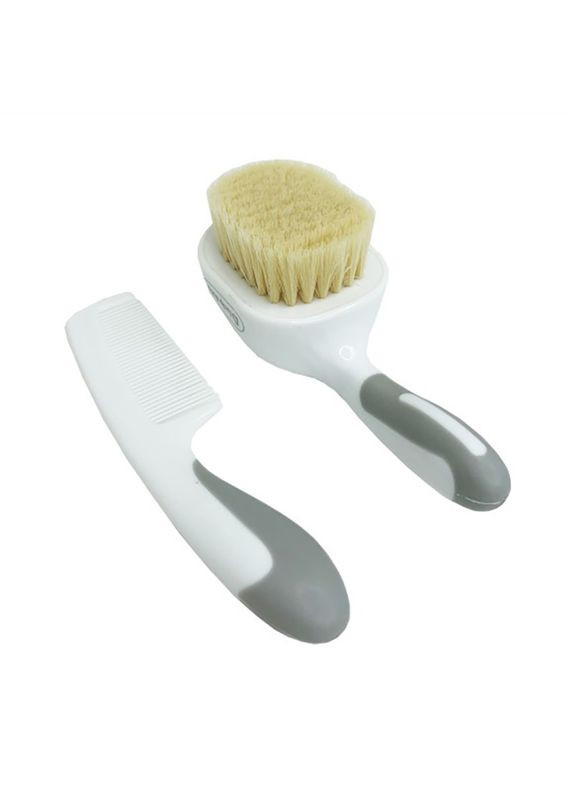 Набор расческа и щетка из натурального ворса для новорожденных мягкий ворс для ухода за малышом гигиенические принадлежности Megazayka (368760200)