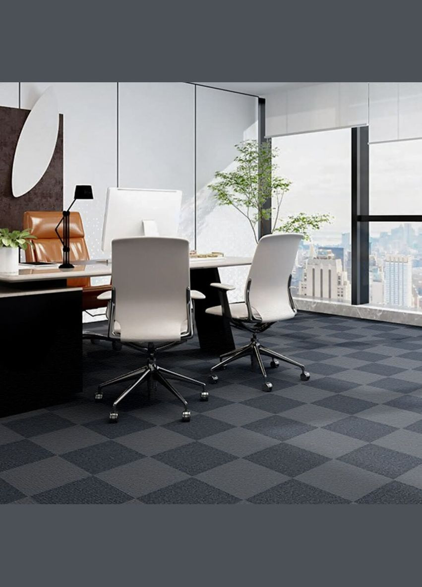 Самоклеящаяся плитка под ковролин темно-серая 300х300х4,5мм SW-00001420 Sticker Wall (337178143)