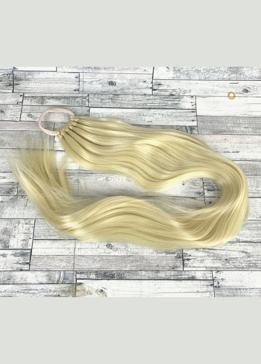 Накладной хвост блонд ровный No613 на резинке 80 см шиньон термовосточный прямой No Brand 2818 (311314103)