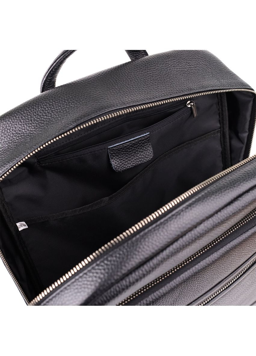 Городской рюкзак унисекс из натуральной кожи 23046 Черный Vintage (361111542)