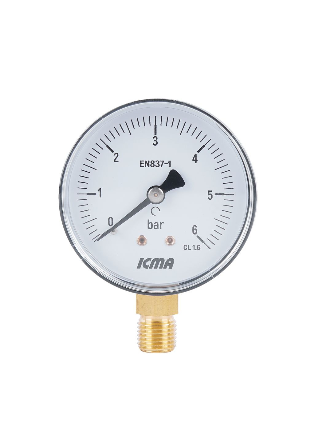 Манометр 1/4" 0-10 бар, нижнее подключение №244 Icma 91244AB06 (341326843)