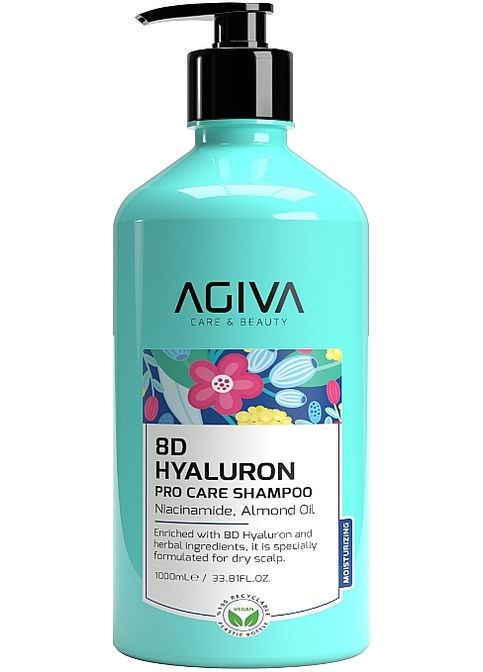 Шампунь для волос "Увлажняющий" 8D Hyoluron Shampoo 500ml (1527224-32270945) Agiva (368891778)