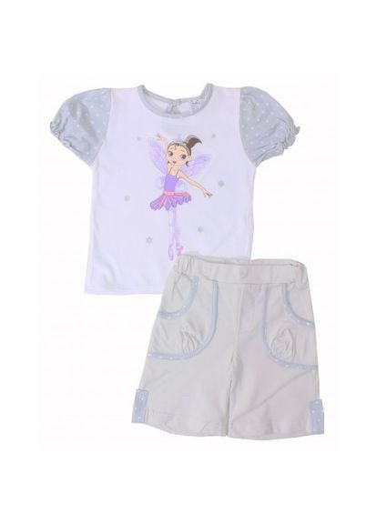 Серый летний комплект для девочки Валері-Текс