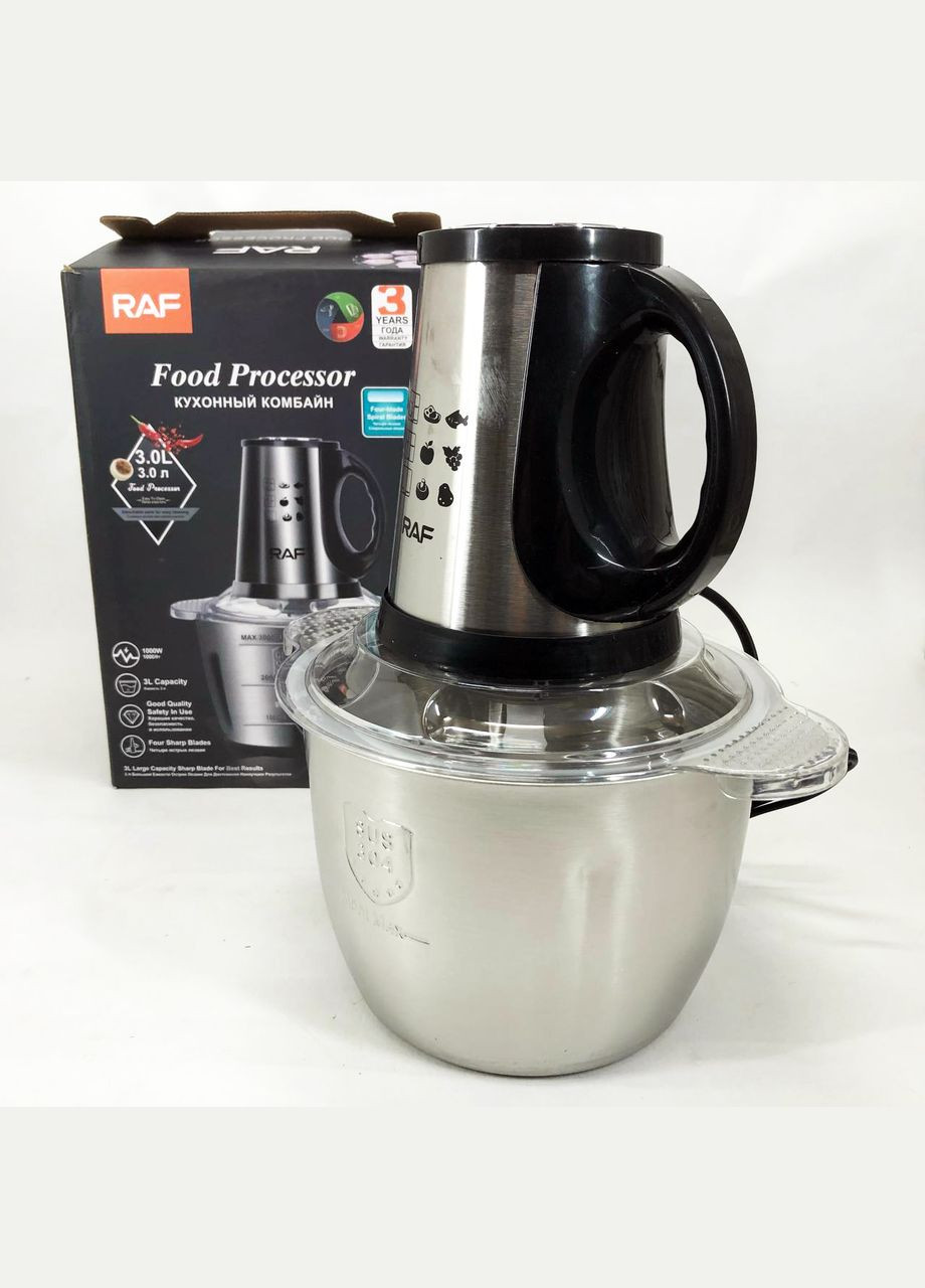 Блендер R.7032 подрібнювач кухонний з нержавіючої сталі 3 л 1000 Вт, Блендер для дитячого пюре RAF (364664925)