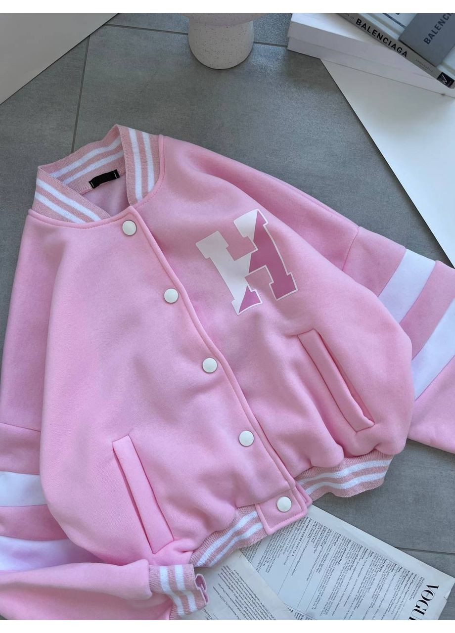 Теплый бомбер из тринитки на флисе – замеры в описании. DK/DL Мода без кордонів на кнопках (361832232)