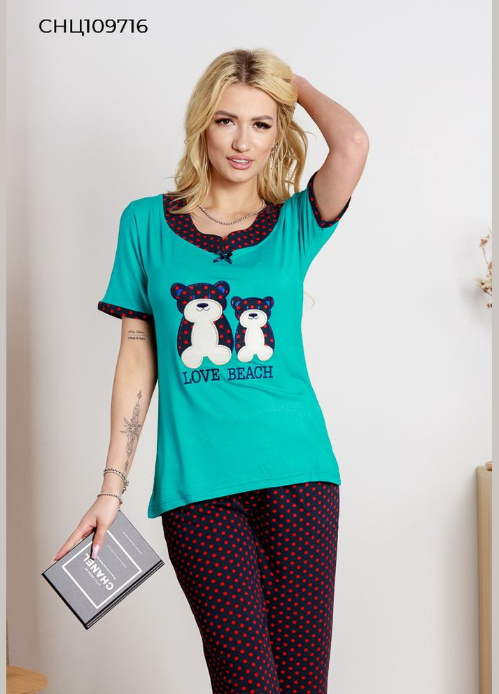 Прозрачный женский комплект футболка и капри. SNC