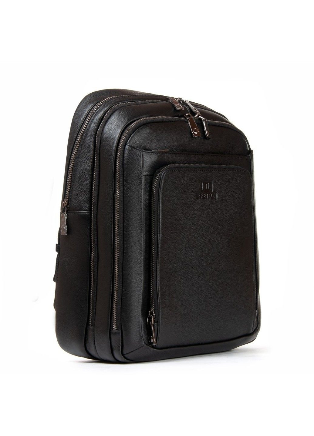 Мужской рюкзак кожаный 1650-16 black Bretton (313031775)