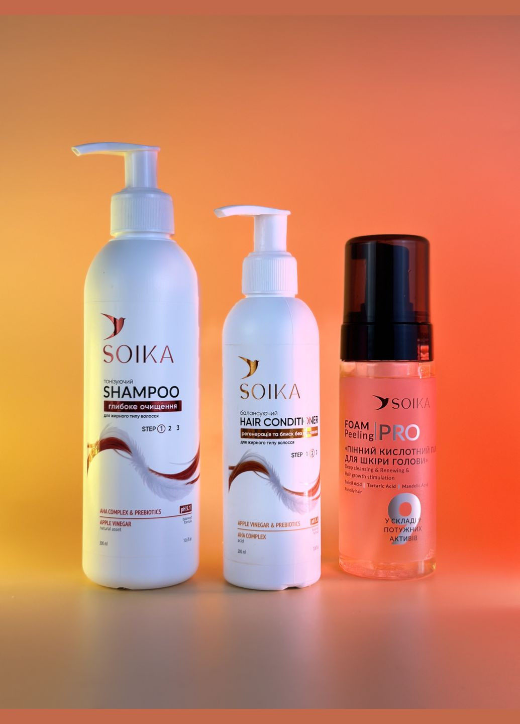для жирного волосся Шампунь Глибоке очищення 300 мл + Кондиціонер, що балансує 200 мл Soika (314702088)