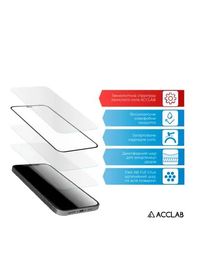 Стекло защитное (1283126594946) ACCLAB Full Glue Realme C63 Black (366515917)